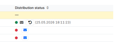 Verteilungsstatus ändern